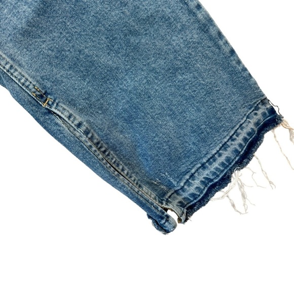 Free People Jeans Women Size 31 Emmy Split Hem Bootcut Blue Button Fly High Rise - Picture 3 of 16